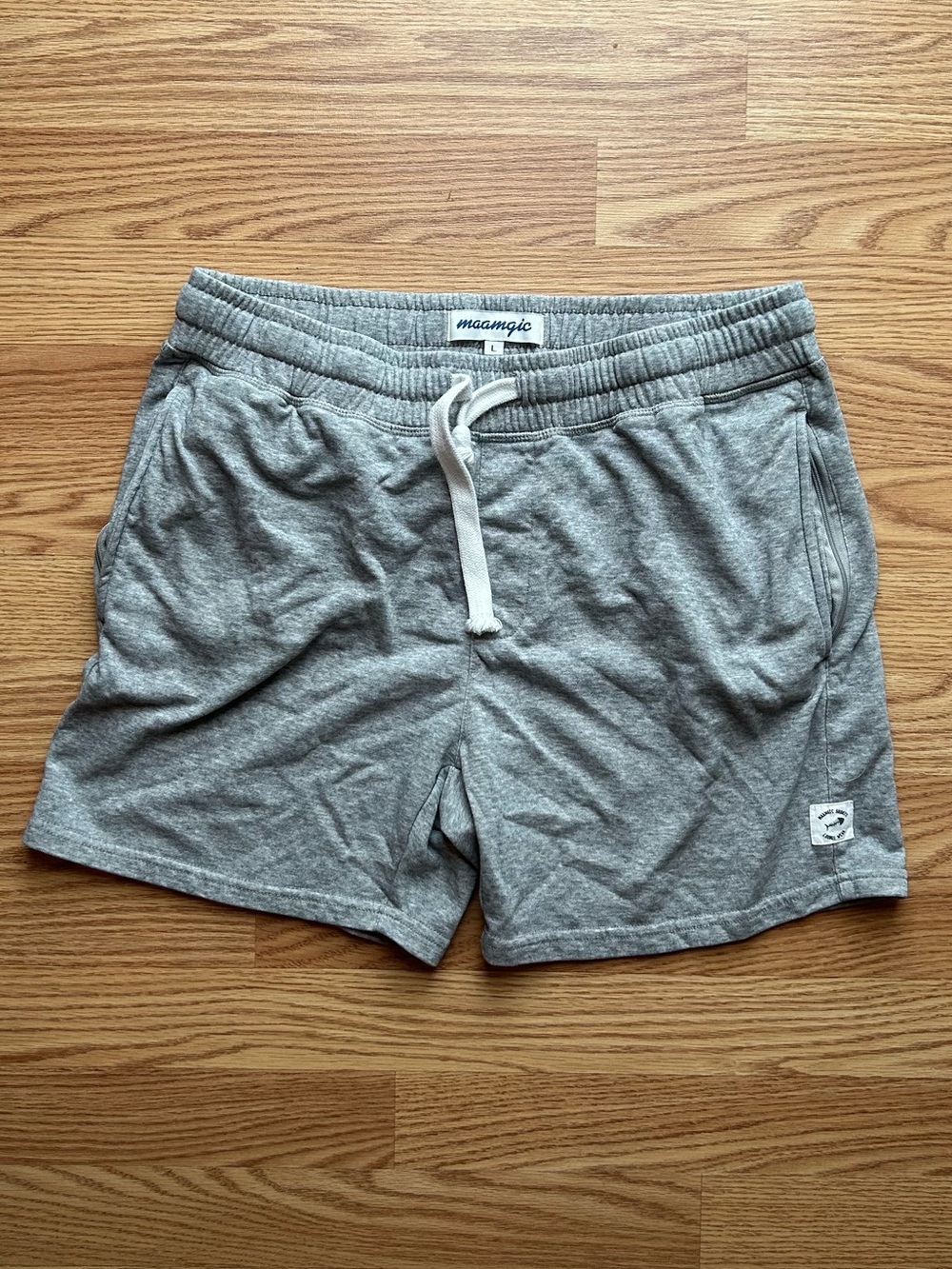 Maamgic Men’s KnitCozy Knitted Casual Shorts Gray Size L